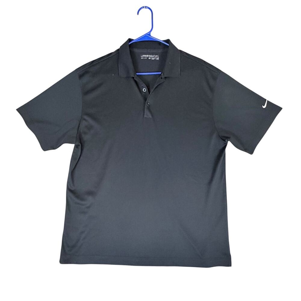 Nike Golf Dri-FIT Men's L Black Polo Shirt 358324-010 Tour Performance